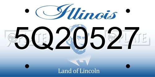 5Q20527 Illinois License Plate