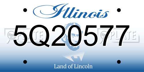 5Q20577 Illinois License Plate