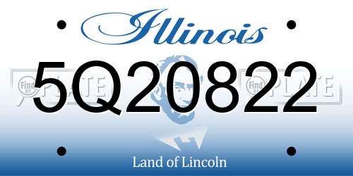 5Q20822 Illinois License Plate