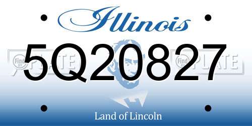 5Q20827 Illinois License Plate