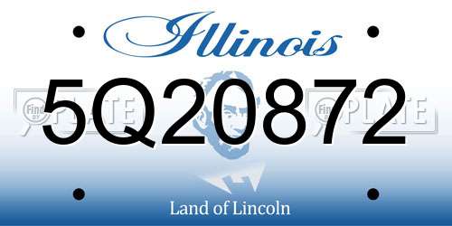 5Q20872 Illinois License Plate