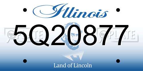5Q20877 Illinois License Plate