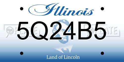 5Q24B5 Illinois License Plate