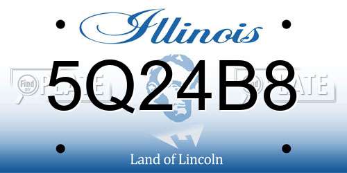 5Q24B8 Illinois License Plate