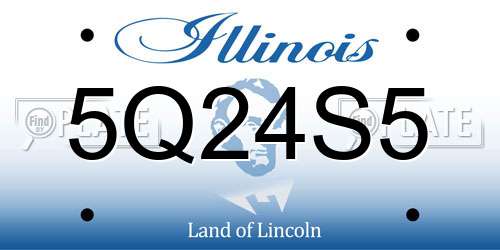 5Q24S5 Illinois License Plate