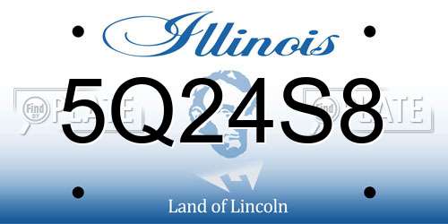 5Q24S8 Illinois License Plate