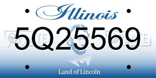5Q25569 Illinois License Plate