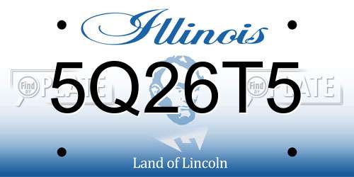 5Q26T5 Illinois License Plate