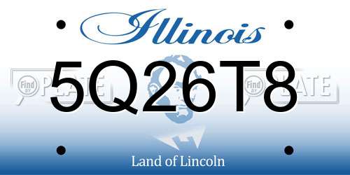 5Q26T8 Illinois License Plate