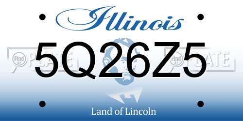 5Q26Z5 Illinois License Plate