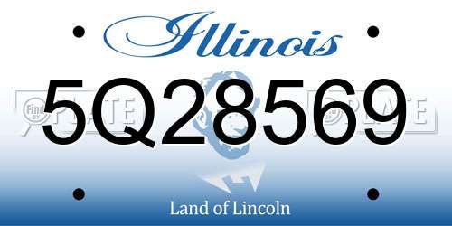 5Q28569 Illinois License Plate
