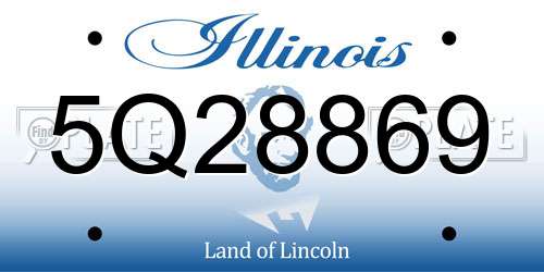 5Q28869 Illinois License Plate