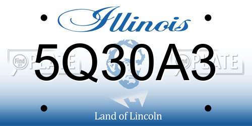 5Q30A3 Illinois License Plate