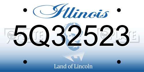 5Q32523 Illinois License Plate