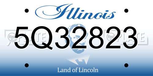 5Q32823 Illinois License Plate