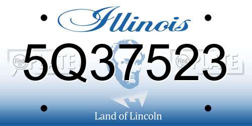5Q37523 Illinois License Plate