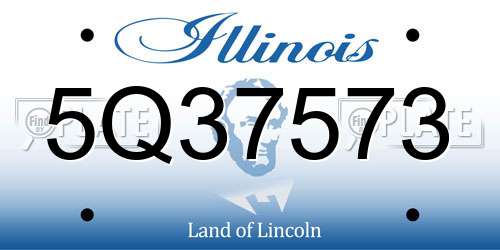 5Q37573 Illinois License Plate