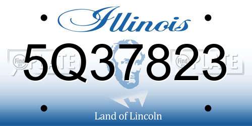 5Q37823 Illinois License Plate