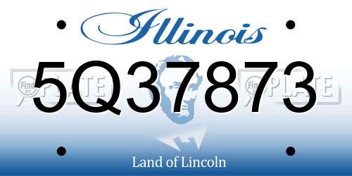 5Q37873 Illinois License Plate