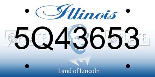 5Q43653 Illinois License Plate