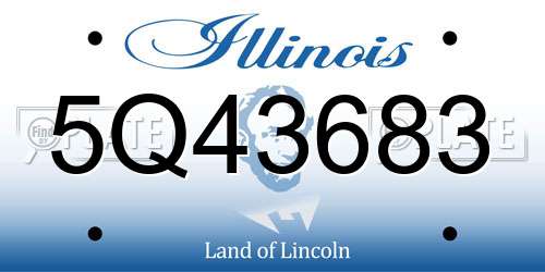 5Q43683 Illinois License Plate