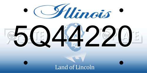 5Q44220 Illinois License Plate