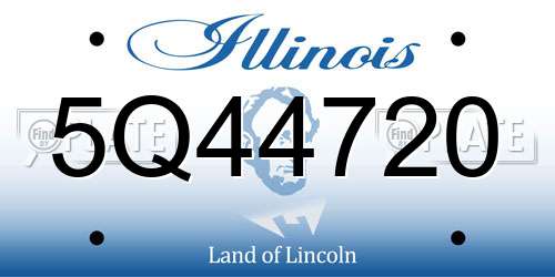 5Q44720 Illinois License Plate