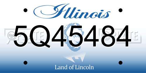 5Q45484 Illinois License Plate