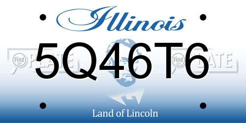 5Q46T6 Illinois License Plate