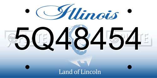 5Q48454 Illinois License Plate