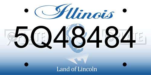 5Q48484 Illinois License Plate