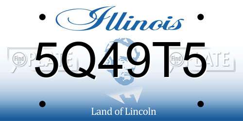 5Q49T5 Illinois License Plate