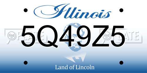 5Q49Z5 Illinois License Plate