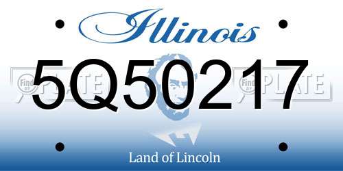 5Q50217 Illinois License Plate