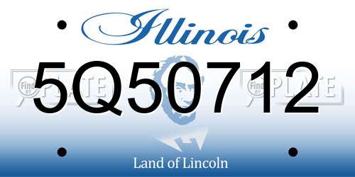 5Q50712 Illinois License Plate