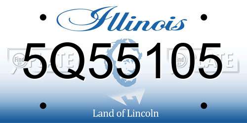 5Q55105 Illinois License Plate