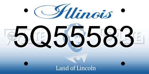 5Q55583 Illinois License Plate