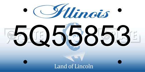 5Q55853 Illinois License Plate