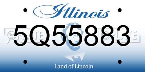 5Q55883 Illinois License Plate