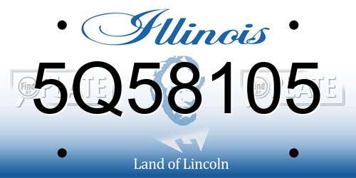 5Q58105 Illinois License Plate