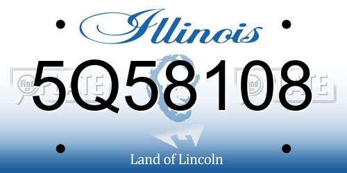5Q58108 Illinois License Plate