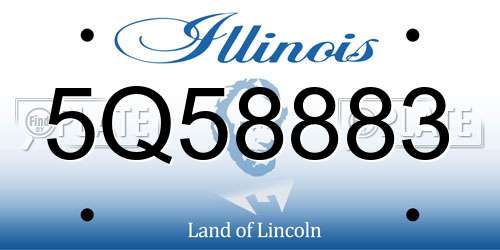 5Q58883 Illinois License Plate