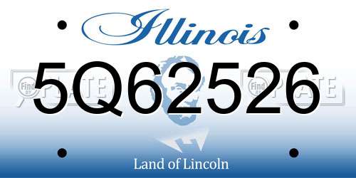 5Q62526 Illinois License Plate