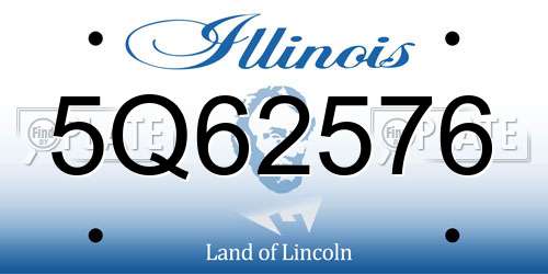 5Q62576 Illinois License Plate