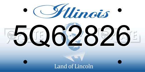 5Q62826 Illinois License Plate
