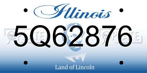 5Q62876 Illinois License Plate