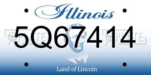 5Q67414 Illinois License Plate