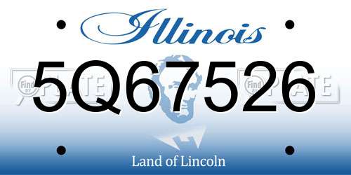 5Q67526 Illinois License Plate