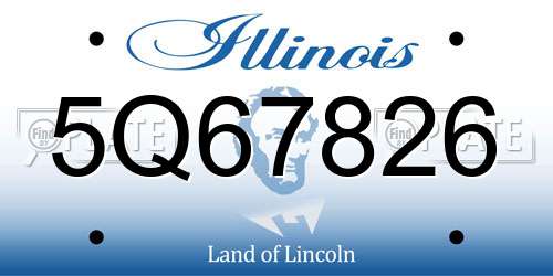 5Q67826 Illinois License Plate