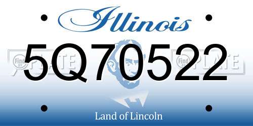 5Q70522 Illinois License Plate